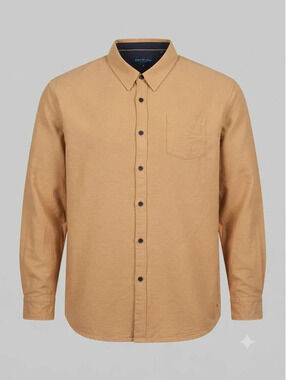 Jachs New York Men's 3XL Camel Long Sleeve Button Down Flannel Shirt NWT